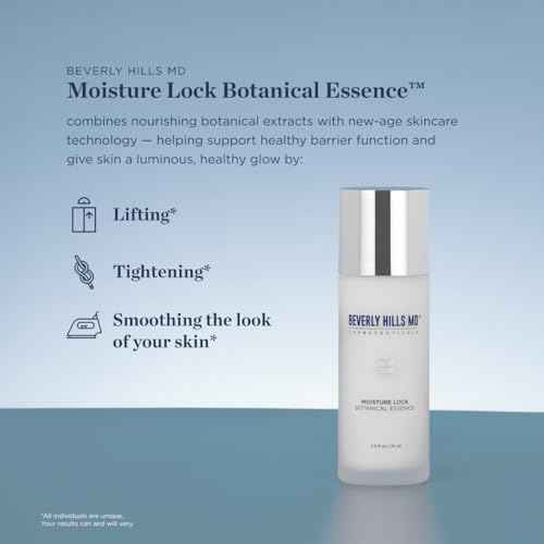 Beverly Hills MD Moisture Lock Botanical Essence- Moisture & Collagen Supporting Serum for Skin Barrier - Visibly Combat Transepidermal Water Loss TEWL & Sagging Skin w/Tsubaki Oil, Hemp Seed Oil