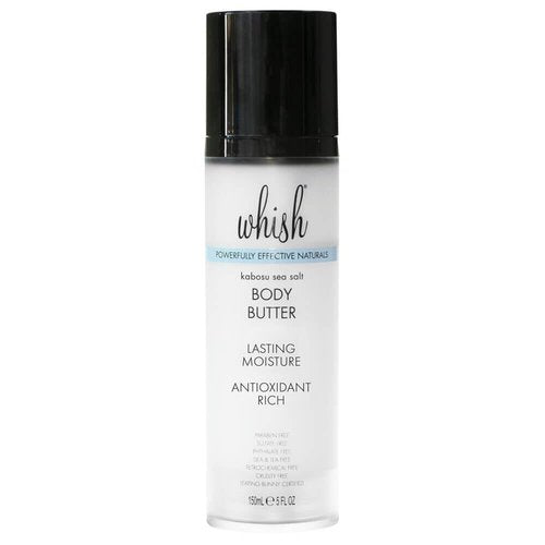 Whish Beauty Body Butter for Women - Moisturizing Body Lotion for Dry Skin - Antioxidant-Rich with Shea Butter, Aloe, & Raspberry Butter - Paraben & Sulfate Free - Kabosu Sea Salt - 5 fl oz