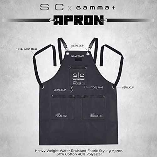 StyleCraft Heavy Weight Waterproof Professional Barber-Salon Apron Cross Back Strap and Pockets