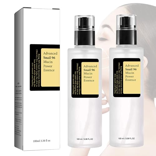 Advanced Snail Mucin 96% Power Repairing Essence, Snail Mucin 96% - Anti-Aging Serum, With Snail Secretion Filtrate For Dull And Damaged Skin, Anti-Aging & Discoloration Correcting(100ml/2 PCS)