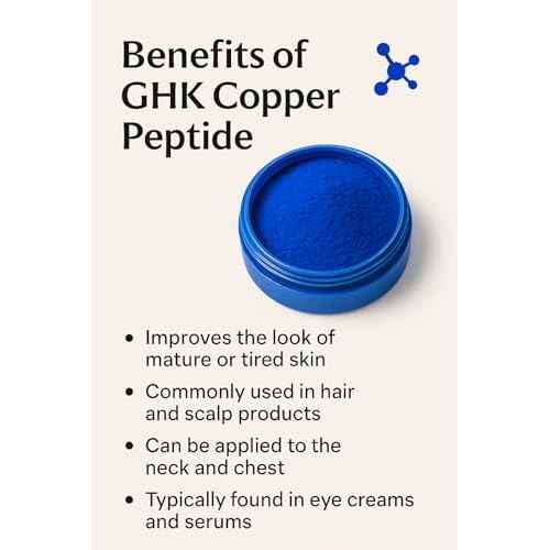 Skin Perfection GHK-Cu Copper Peptide Powder ? DIY Copper Peptides Serum Ingredient with GHK for Fuller Hair & Smoother-Looking Skin - 99.7%+ Pure Cosmetic-Grade GHK-Cu Beauty Booster
