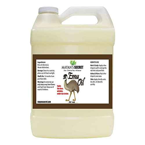 Natural Triple Refined Australian Emu Oil - 32oz for Ultimate Skincare and Haircare Benefits