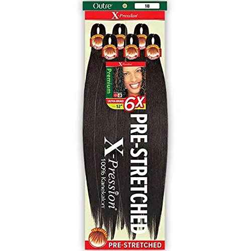 Outre X-Pression Pre-Stretched 6X ULTRA BRAID 52 (Color:2 Dark Brown, Pack of 3)