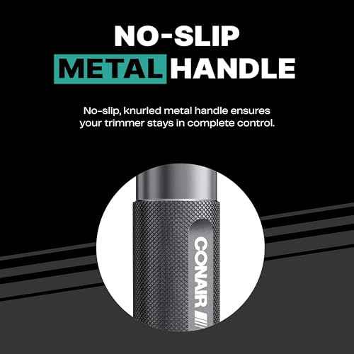Conair Men Ear, Nose and Eyebrow Trimmer, Patented 360¡Æ Bevel Blade for No Pulls, Nicks or Cuts Guaranteed, Nose Hair Trimmer for Men, Non-Slip Grip, 5-Piece Kit with Travel Case
