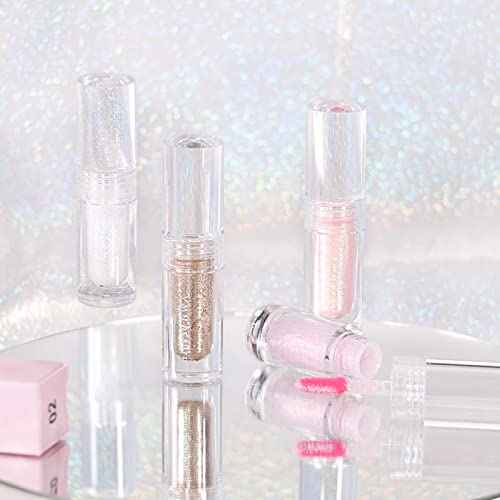 Liquid Glitter Eyeshadow, Pigmented, Long Lasting, Quick Drying, Easy to Apply, Loose Glitter Glue for Eye Crystals Makeup (Transparent Flashing Colorful Sequins 01)
