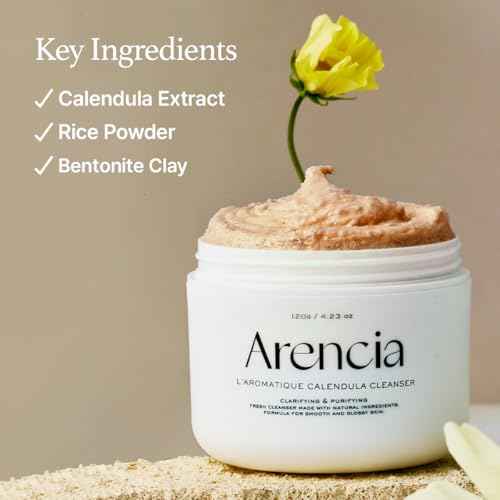 ARENCIA Calendula Rice Mochi Fresh Cleanser - Moisturizing & Deep-Cleansing (1.76oz)