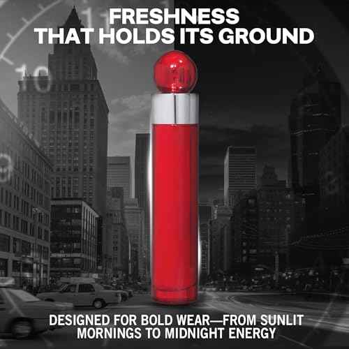 Perry Ellis 360¡Æ Red Eau De Toilette Spray for Men - Mens Cologne, Long Lasting Perfume, EDT, Fragrance with Notes of Clove, Cinnamon & Patchouli - 3.4 fl oz (100 mL)