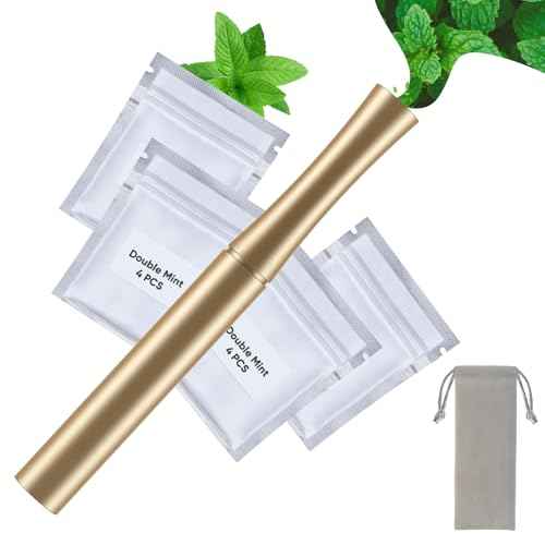 Stylish Gold Air Flavored Device,16 Replaceable Inner Cores,Natural Ingredients Extracted,Helps Improve Bad Habits-0419-05