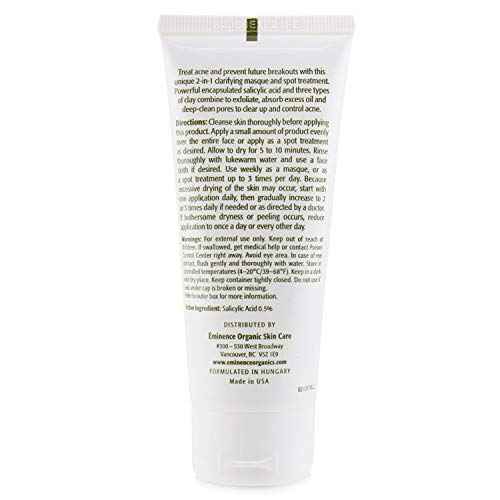 Eminence Organic Skincare Acne Advanced Clarifying Masque, 2 Fl Oz