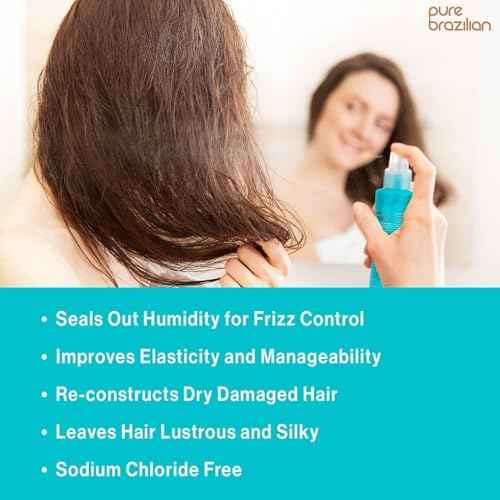 Pure Brazilian Leave-In Conditioner, Nourishing Hair Treatment with Keratin for Strengthening, Pack of 2, 6.78 Ounce (200 Milliliter)