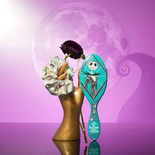 Wet Brush Detangle & Style Duo Kit, Jack Skellington (Nightmare Before Christmas) ? Holiday Gift or Stocking Stuffer, Includes Detangling Brush & Scrunchie with IntelliFlex Bristles for Wet & Dry Hair