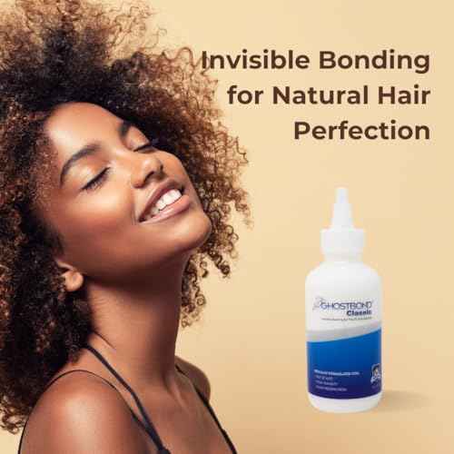 GHOSTBOND Classic Hair Replacement Adhesive 5oz - Invisible Wig Bonding Glue: Water & Oil-Resistant, Non-Toxic, Strong Hold For Secure and Natural-Looking Poly & Lace, Wigs & Toupee Systems