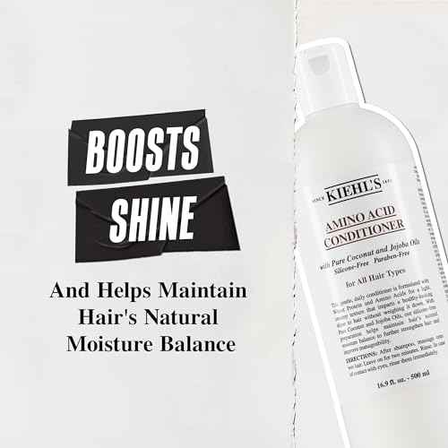 Kiehl's Amino Acid Conditioner, Strengthening and Moisturizing Hair Treatment, with Amino Acids, Jojoba and Coconut Oil to Improve Manageability and Added Shine, Suitable for All Hair Types