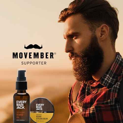 Every Man Jack Mens Beard Oil - Vanilla + Cedar Fragrance - Deeply Moisturizes and Softens Your Beard and Adds a Natural Shine - Naturally Derived with Shea Butter and Argan Oil - 1 fl oz (2 Pack)