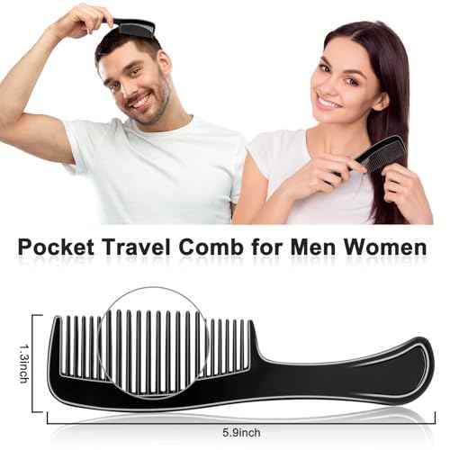 HOFASON 500 Pcs Bulk Hair Combs Individually Wrapped for Women, Kids, Men Beard, Professional Wide Tooth Comb for Hair Styling, Travel, Homeless, Hotel, Shelter, Nursing Home and Church (Black)