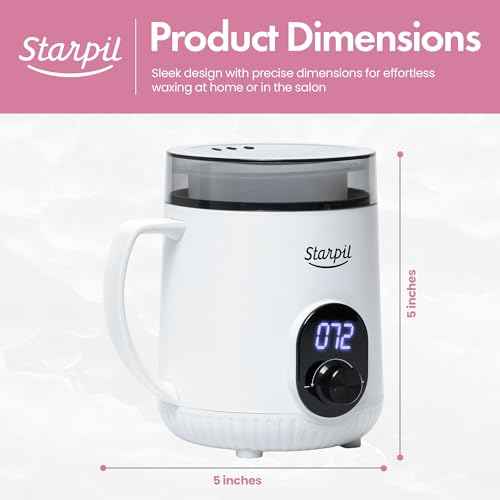 Starpil Wax Warmer - Digital Mini Wax Warmer for Hair Removal 8.4oz / 238g ? Best for Hard Wax Beads ? Use for Hair Removal ? Adjustable Temperature Wax Pot for Facial Hair (White)