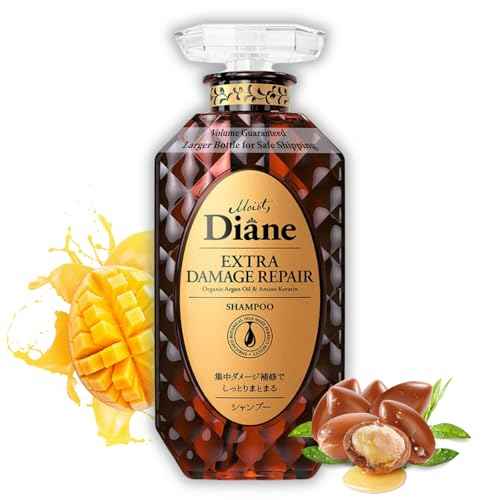 Moist Diane Repair Shampoo for Damaged Hair & Color Treated Hair, Repairing Shampoo for Women & Men by Keratin, Argan Oil, Mango Oil from Japan, Silicone& Sulfate Free 15.2 Fl Oz DAMAGE REPAIR