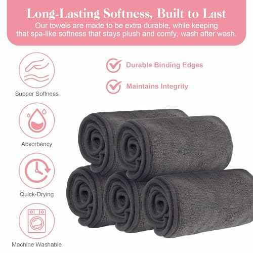 12 Pack Soft, Thick Spa Towels - Microfiber Facial Towels for Professional Estheticians