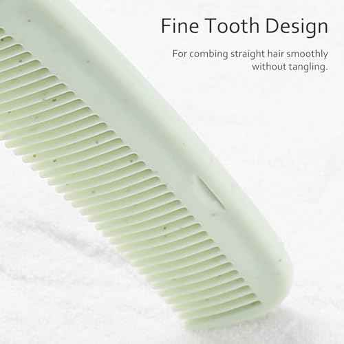 4 PCS Wheat Straw Foldable Hair & Makeup Comb: Portable, Eco-Friendly, For Men & Women - Perfect for Travel