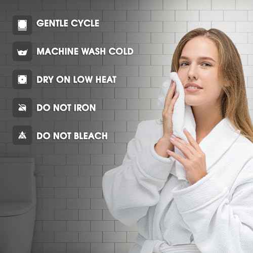 Oakias 100% Cotton Wash Cloths 60 Pack White - 12 x 12 Inches Ring Spun Cotton Facial Towels - Highly Absorbent Quick Dry Spa Towels - Bulk Washcloths Ideal for Scrubbing and Cleaning