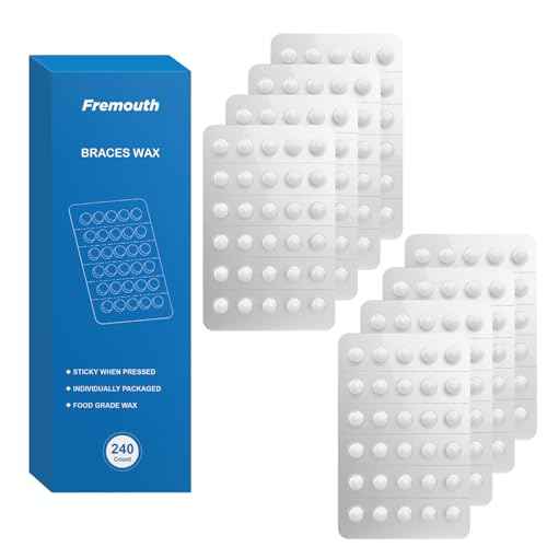 240 Count Orthodontic Wax for Braces, Individual Foil Wrapped for Instant Braces Irritation Relief - Medical Grade, Hypoallergenic & Latex-Free