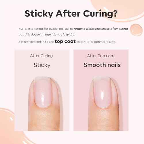 modelones Builder Nail Gel, 2 Pcs Clear and Cover Nude Builder Nail Polish, 8-in-One Apex Building Thickening Strengthener Extension Rubber Color Base Gel for DIY Home Salon Gifts LED Lamp Cured 10ml