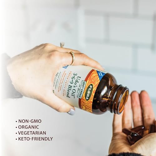 Flora Udo's Oil 3-6-9 Blend - Contains Organic Coconut, Flax Seed Oil & More - 180 Vegetarian Softgels