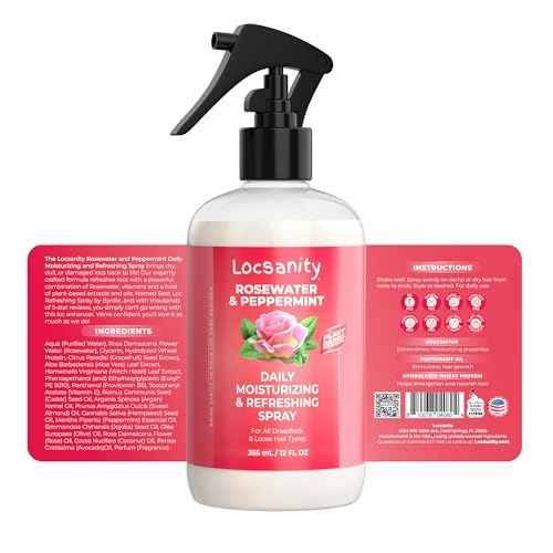 Locsanity Rosewater Peppermint Loccare Bundle Dreadlock, Sisterlocks, Microlocks, Locs Fine Mist