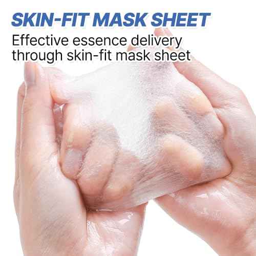 [PACK OF 20 Solution Sheet Mask Pack 5types x 4pc Aloe, Niacinamide, Collagen, Hemp seed, Hyaluronic Acid