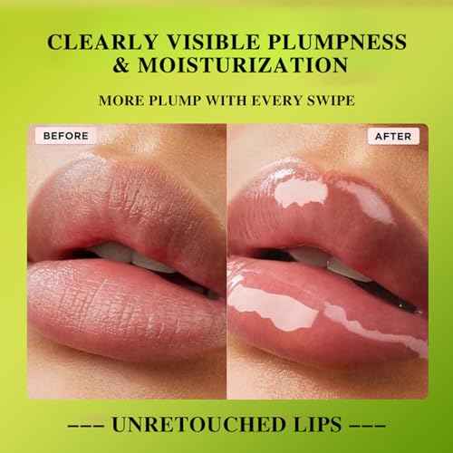4 Colors Lip Oil Lip Glaze Set, Tinted Gloss Lip Gloss Oil, Plumping Moisturizing and Nourishing Lips, Long Lasting Fresh and Smooth Lip Care Set - A#