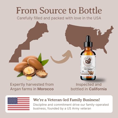 Bella Terra Oils - Argan Oil 4oz - Celebrating Argan's Nutritional Profile, Deeply Hydrating, Elevate Your Haircare & Skincare Routine