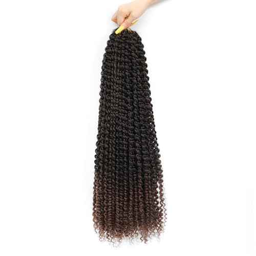 Alrence Passion Twist Hair 24 Inch 8 Packs Water Wave Crochet Hair Curly Braiding Hair For Butterfly Locs Long Bohe Crochet Braids (24 Inch (Pack of 8), 1B/33)