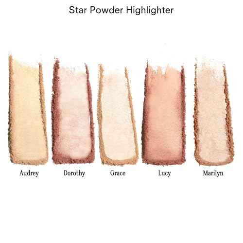 Gerard Cosmetics Star Powder Highlighter Grace, Pearlescent White Highlighter Makeup for Glowing Skin, Professional Facial Luminizer, Cruelty Free, Made in the USA