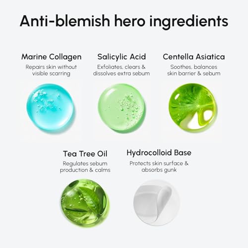 MAREE Invisible Pimple Patches - Clear Pimple Patches for Face - Hydrocolloid Acne Patches Anti Blemish - Zit Stickers for Face - Parches Para Acne - Pinple Zit Patches Pimple Stickers - 72 Dots