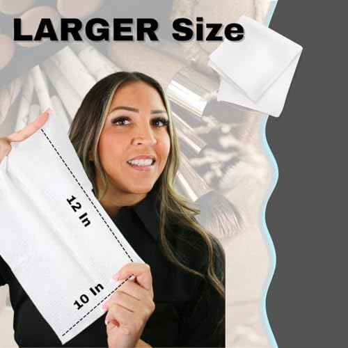 50 Pack Large Disposable Face Towels, Facial Wipes, Super Soft and Thick Shaving Face Towels XL, Daily Makeup Remover Tissues, Dry Clean Cloths for Sensitive Skin, 10"¡¿12"