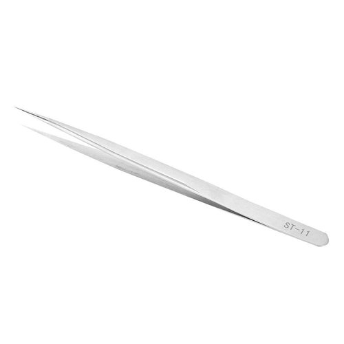 5.51" Stainless Steel Pointed Straight Tweezer, Professional Eyelash Extension Straight Tweezers for Nail Art Hair Eyebrow