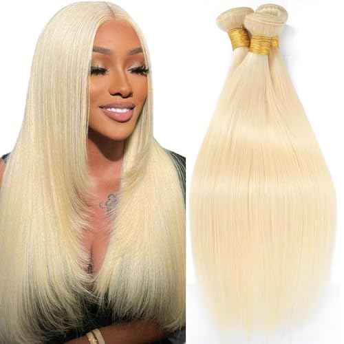 32 32 32 Inch Blonde Human Hair Bundles 613 Straight Bundle Blonde Straight 3 Bundles Brazilian Unprocessed Virgin Hair Extensions
