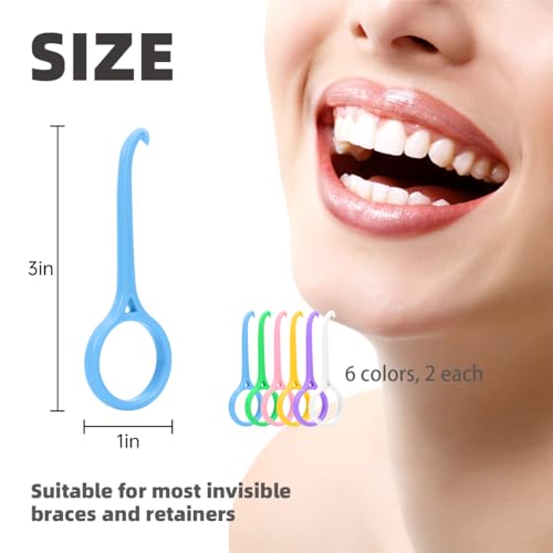 EAEDMY 12PCS Individually Packaged Aligner Removal Tool for Invisible Removable Braces Retainers and Dentures, Convenient and Clean Personal Orthodontic Solution Accessories (12pcs)