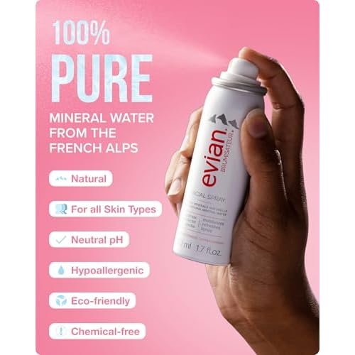 Evian Facial Spray Weekender Kit - Hydrating Mineral Water Mist for Face & Skin - Refreshes Makeup, Sets, & Tones - Travel-Friendly Size for Weekend Hydration and Skincare Essentials