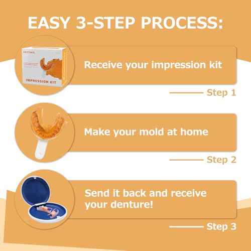Partial Dentures - Dentures for Missing Teeth & Gaps - Lightweight & Unbreakable Replacement Teeth for Men & Women (1 Tooth)