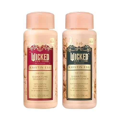 Kristin Ess Hair Wicked Limited Edition Signature Sulfate Free Shampoo and Conditioner Set for Moisture, Frizz + Shine - Color Safe, Vegan, Paraben Free - Clarifying, Hydrating Damage Repair for Women