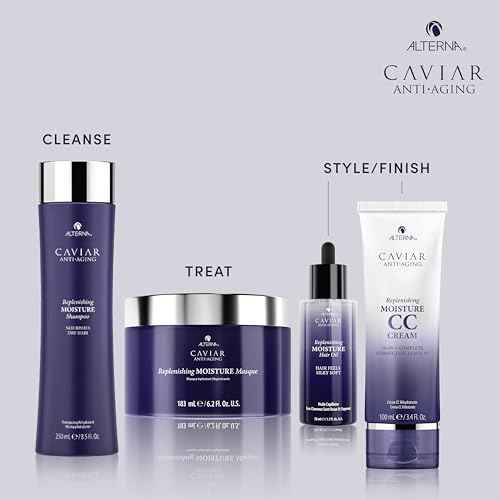 Alterna Haircare CAVIAR Anti-Aging Replenishing Moisture Hair Oil 1.7 oz | Lightweight, Revives and Nourishes Hair | Increased Shine and Softness | Heat Protectant and Frizz Control