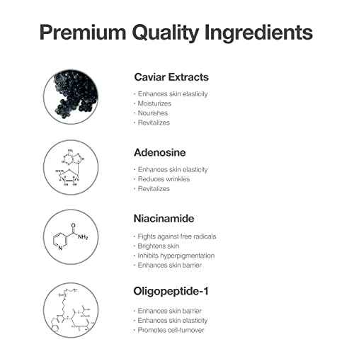 OxygenCeuticals Caviar Protein Fluid ? Total Anti-Aging Ampoule with 5% Caviar Extract, Niacinamide & Adenosine, Peptide-Enriched Brightening & Firming Serum for Youthful Radiance. 1.69 fl.oz (50ml)