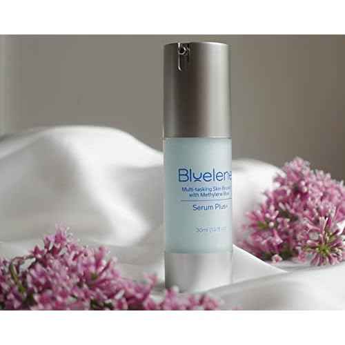 Bluelene Serum Plus+ infused with Methylene Blue, Hyaluronic Acid, NextGen Vit C, and Aloe Vera. Suitable for Sensitive Skin