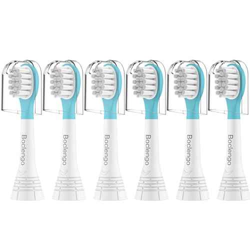 Kids Replacement Heads for Philips Sonicare Kids Toothbrush Heads, for Phillips Sonic Care Kid Small Brush HX6032/94, HX6340,Soft Compact Brush Head for 3-7 Child,6 Pcs Blue