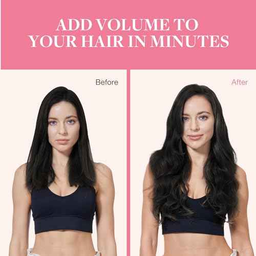 GOO GOO Clip in Hair Extensions Real Human Hair, Remy Human Hair Extensions Clip ins for Women, Natural Human Hair, 22inch 150g 9Pcs, 1B Natural black