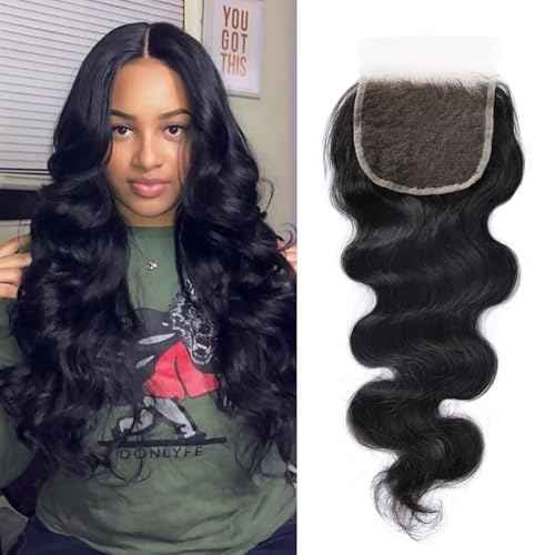 WOWANGEL 5x5 0.095mm Ultra-Thin Skinlike Real HD Lace Frontal & Closure,Body Wave Natural Hairstyles,Pre-Plucked Invisible Hairline,Unprocessed Virgin Human Hair,Invisible Knots HD Lace,20inch