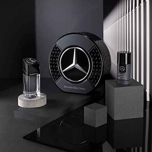 Mercedes Benz Select Giftset - EDT Spray and Deodorant Men for Everyday Wear - Alcohol-Free Deodorant Stick - Woody Amber Mens Cologne - 2 pc