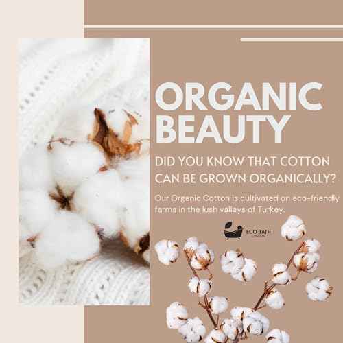 Natural Toweling Slippers - GOTS Certified 100% Organic Cotton, Ultra Soft, Machine Washable Indoor Slippers for Bath and Home S Size US (6-7 Women/5-6 Men)