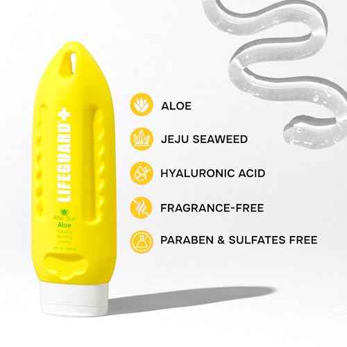 LIFEGUARD After Sun Aloe Gel - Cooling and Soothing Aloe Gel for After Sun Care and Sunburn Relief, Instant Hydration and Moisturizer, Lightweight Texture - 8 fl. oz.